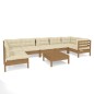 8-tlg. Garten-Lounge-Set mit Kissen Honigbraun Kiefernholz 8-tlg. Garten-Lounge-Set mit Kissen Honigbraun Kiefernholz