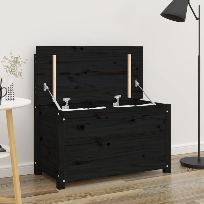 vidaXL Sitzbank Schwarz 80x41x77 cm Massivholz Kiefer vidaXL Sitzbank Schwarz 80x41x77 cm Massivholz Kiefer