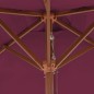 vidaXL Sonnenschirm mit Holzmast 150 x 200 cm Bordeauxrot vidaXL Sonnenschirm mit Holzmast 150 x 200 cm Bordeauxrot