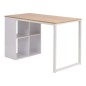 Schreibtisch 120×60×75 cm Eichenbraun und Weiß Schreibtisch 120×60×75 cm Eichenbraun und Weiß