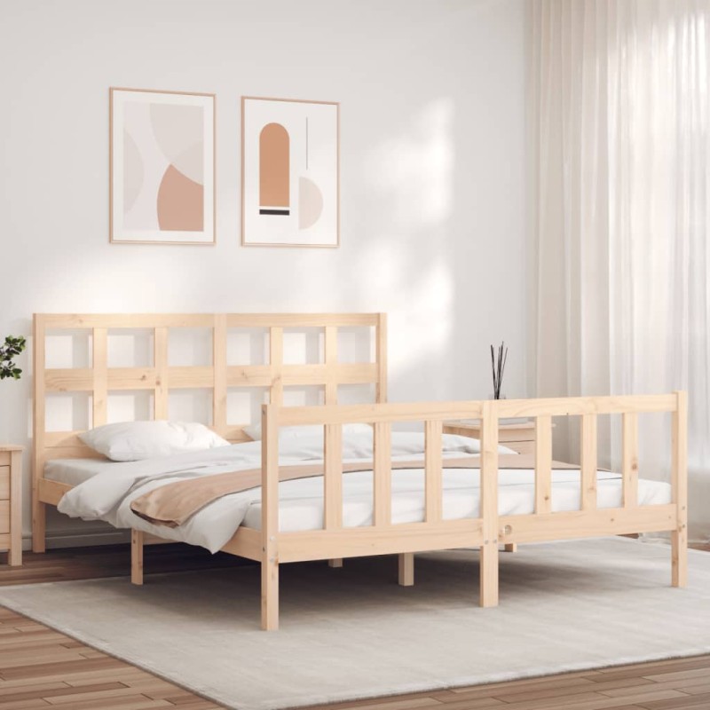 Massivholzbett mit Kopfteil Massivholzbett mit Kopfteil