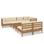 8-tlg. Garten-Lounge-Set mit Kissen Honigbraun Kiefernholz 8-tlg. Garten-Lounge-Set mit Kissen Honigbraun Kiefernholz