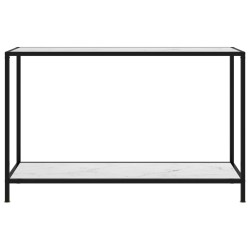 vidaXL Konsolentisch Weiß 120x35x75 cm Hartglas
