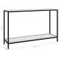 vidaXL Konsolentisch Weiß 120x35x75 cm Hartglas