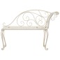 Garten-Chaiselongue 128 cm Metall Antik Weiß Garten-Chaiselongue 128 cm Metall Antik Weiß