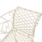 Garten-Chaiselongue 128 cm Metall Antik Weiß Garten-Chaiselongue 128 cm Metall Antik Weiß