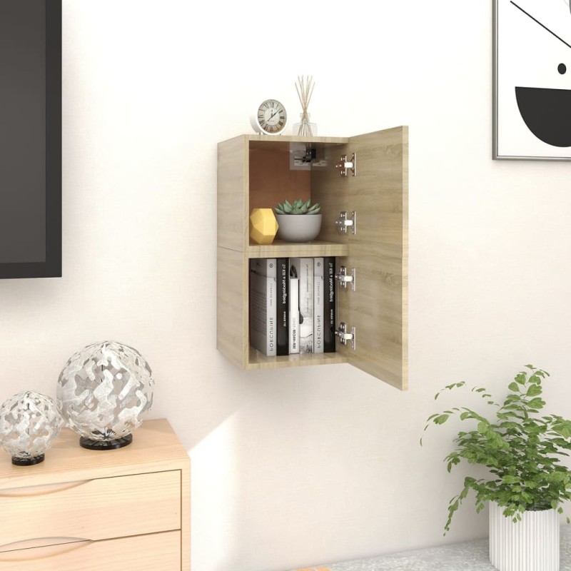 TV-Wandschränke 2 Stk. Sonoma-Eiche 30,5x30x30 cm TV-Wandschränke 2 Stk. Sonoma-Eiche 30,5x30x30 cm
