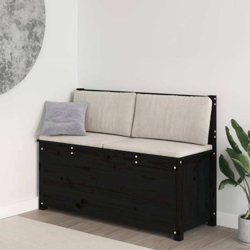 vidaXL Sitzbank Schwarz 110x41x76,5 cm Massivholz Kiefer vidaXL Sitzbank Schwarz 110x41x76,5 cm Massivholz Kiefer