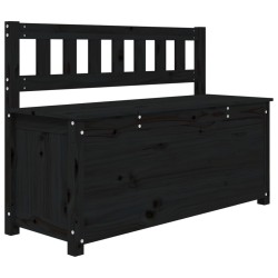 vidaXL Sitzbank Schwarz 110x41x76,5 cm Massivholz Kiefer