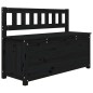 vidaXL Sitzbank Schwarz 110x41x76,5 cm Massivholz Kiefer vidaXL Sitzbank Schwarz 110x41x76,5 cm Massivholz Kiefer