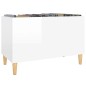 Plattenschrank Hochglanz-Weiß 74,5x38x48 cm Holzwerkstoff Plattenschrank Hochglanz-Weiß 74,5x38x48 cm Holzwerkstoff
