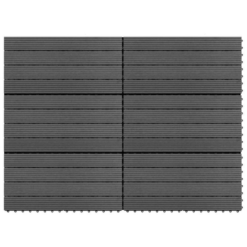 WPC-Fliesen 60×30 cm 6 Stk. 1m² Grau WPC-Fliesen 60×30 cm 6 Stk. 1m² Grau
