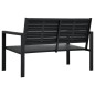 vidaXL Gartenbank 120 cm HDPE Schwarz Holz-Optik vidaXL Gartenbank 120 cm HDPE Schwarz Holz-Optik