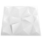 3D-Wandpaneele 12 Stk. 50x50 cm Diamant Grau 3 m² 3D-Wandpaneele 12 Stk. 50x50 cm Diamant Grau 3 m²