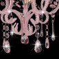 Deckenleuchte mit Perlen Rosa Rund E14 Deckenleuchte mit Perlen Rosa Rund E14