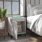 vidaXL Nachttisch mit Metallbeinen Grau Sonoma-Eiche 40x30x50 cm vidaXL Nachttisch mit Metallbeinen Grau Sonoma-Eiche 40x30x50 cm