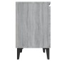 vidaXL Nachttisch mit Metallbeinen Grau Sonoma-Eiche 40x30x50 cm vidaXL Nachttisch mit Metallbeinen Grau Sonoma-Eiche 40x30x50 cm
