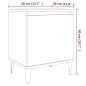 vidaXL Nachttisch mit Metallbeinen Grau Sonoma-Eiche 40x30x50 cm vidaXL Nachttisch mit Metallbeinen Grau Sonoma-Eiche 40x30x50 cm
