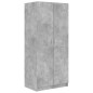 Kleiderschrank Betongrau 80x52x180 cm Holzwerkstoff Kleiderschrank Betongrau 80x52x180 cm Holzwerkstoff