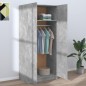 Kleiderschrank Betongrau 80x52x180 cm Holzwerkstoff Kleiderschrank Betongrau 80x52x180 cm Holzwerkstoff