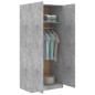 Kleiderschrank Betongrau 80x52x180 cm Holzwerkstoff Kleiderschrank Betongrau 80x52x180 cm Holzwerkstoff