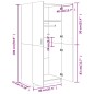 Kleiderschrank Betongrau 80x52x180 cm Holzwerkstoff Kleiderschrank Betongrau 80x52x180 cm Holzwerkstoff