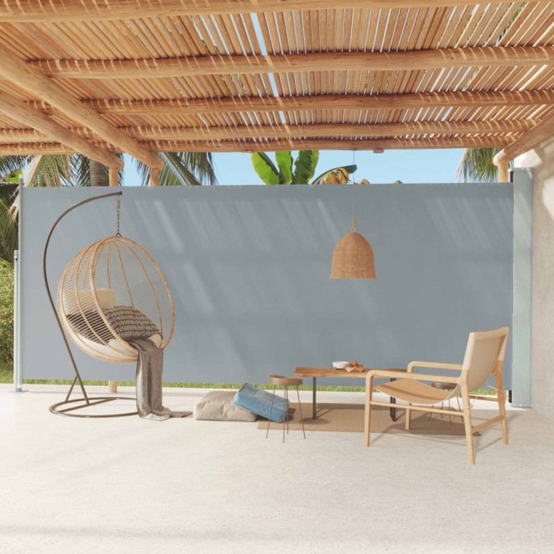 Seitenmarkise Ausziehbar 220x600 cm Grau Seitenmarkise Ausziehbar 220x600 cm Grau
