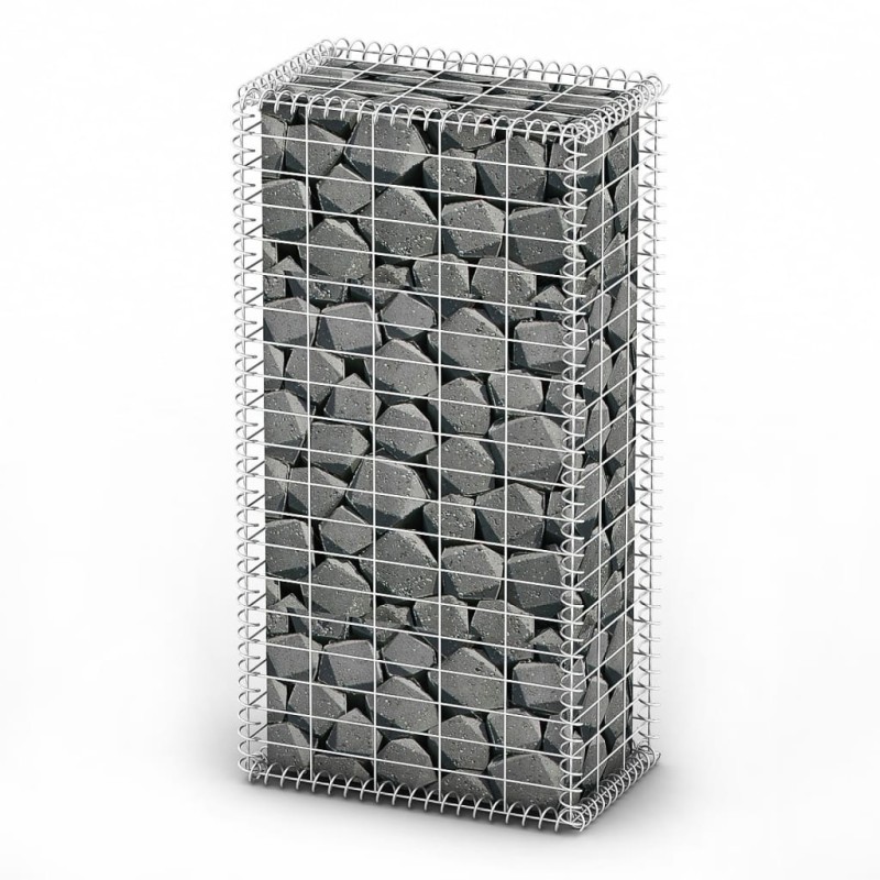 vidaXL Steinkorb Gabione mit Deckeln Verzinkter Draht 100×50×30 cm vidaXL Steinkorb Gabione mit Deckeln Verzinkter Draht 100×50×30 cm