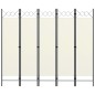 5-tlg. Raumteiler Cremeweiß 200x180 cm 5-tlg. Raumteiler Cremeweiß 200x180 cm