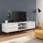 TV-Schrank MOLDE Weiß 158x40x49 cm Massivholz Kiefer TV-Schrank MOLDE Weiß 158x40x49 cm Massivholz Kiefer