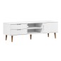 TV-Schrank MOLDE Weiß 158x40x49 cm Massivholz Kiefer TV-Schrank MOLDE Weiß 158x40x49 cm Massivholz Kiefer