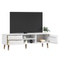 TV-Schrank MOLDE Weiß 158x40x49 cm Massivholz Kiefer TV-Schrank MOLDE Weiß 158x40x49 cm Massivholz Kiefer