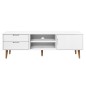 TV-Schrank MOLDE Weiß 158x40x49 cm Massivholz Kiefer TV-Schrank MOLDE Weiß 158x40x49 cm Massivholz Kiefer