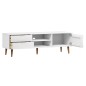 TV-Schrank MOLDE Weiß 158x40x49 cm Massivholz Kiefer TV-Schrank MOLDE Weiß 158x40x49 cm Massivholz Kiefer