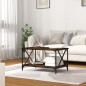 vidaXL Couchtisch Räuchereiche 80x50x45 cm Holzwerkstoff und Eisen vidaXL Couchtisch Räuchereiche 80x50x45 cm Holzwerkstoff und Eisen