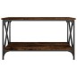 vidaXL Couchtisch Räuchereiche 80x50x45 cm Holzwerkstoff und Eisen vidaXL Couchtisch Räuchereiche 80x50x45 cm Holzwerkstoff und Eisen