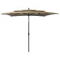 vidaXL Sonnenschirm mit Aluminium-Mast 3-lagig Taupe 2,5x2,5 m vidaXL Sonnenschirm mit Aluminium-Mast 3-lagig Taupe 2,5x2,5 m