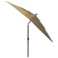 vidaXL Sonnenschirm mit Aluminium-Mast 3-lagig Taupe 2,5x2,5 m vidaXL Sonnenschirm mit Aluminium-Mast 3-lagig Taupe 2,5x2,5 m