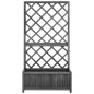 Garten-Spalier mit Blumenkasten Schwarz 70x30x135 cm Tannenholz Garten-Spalier mit Blumenkasten Schwarz 70x30x135 cm Tannenholz
