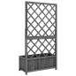 Garten-Spalier mit Blumenkasten Schwarz 70x30x135 cm Tannenholz Garten-Spalier mit Blumenkasten Schwarz 70x30x135 cm Tannenholz