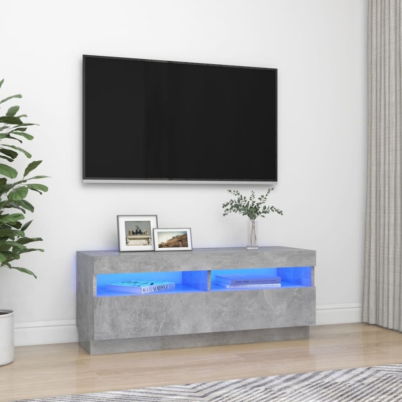 TV-Schrank mit LED-Beleuchtung Betongrau 100x35x40 cm TV-Schrank mit LED-Beleuchtung Betongrau 100x35x40 cm