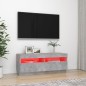 TV-Schrank mit LED-Beleuchtung Betongrau 100x35x40 cm TV-Schrank mit LED-Beleuchtung Betongrau 100x35x40 cm