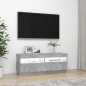 TV-Schrank mit LED-Beleuchtung Betongrau 100x35x40 cm TV-Schrank mit LED-Beleuchtung Betongrau 100x35x40 cm