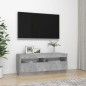 TV-Schrank mit LED-Beleuchtung Betongrau 100x35x40 cm TV-Schrank mit LED-Beleuchtung Betongrau 100x35x40 cm