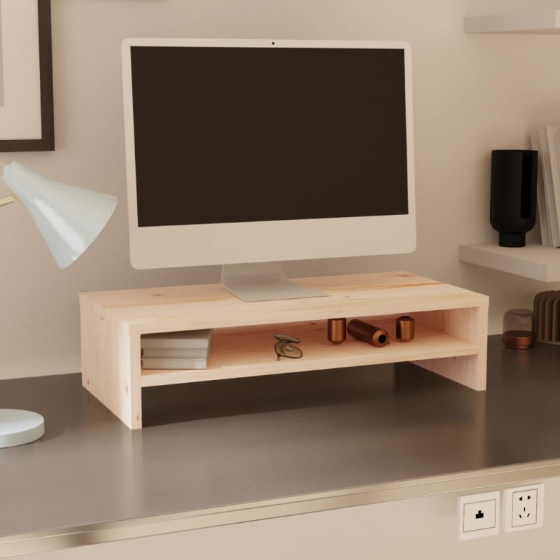 Monitorständer 50x24x13 cm Massivholz Kiefer Monitorständer 50x24x13 cm Massivholz Kiefer