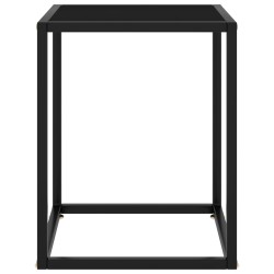 Couchtisch Schwarz mit Schwarzem Glas 40x40x50 cm