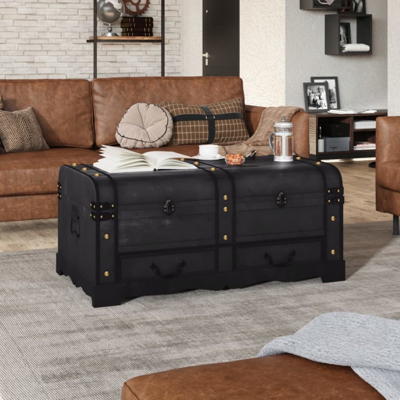 Schatztruhe Holz Groß Schwarz Schatztruhe Holz Groß Schwarz