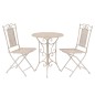 3-tlg. Bistro-Set Stahl Weiß
