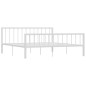 vidaXL Bettgestell Weiß Metall 180×200 cm vidaXL Bettgestell Weiß Metall 180×200 cm