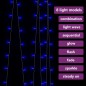 vidaXL LED-Lichtervorhang 3x3 m 300 LED Blau 8 Funktionen vidaXL LED-Lichtervorhang 3x3 m 300 LED Blau 8 Funktionen
